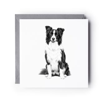 Hand Drawn Adorable Sheepdog Dog Greeting Card, 2 of 6