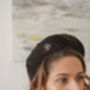 Velvet Padded Headband In Black 'Willow', thumbnail 4 of 12