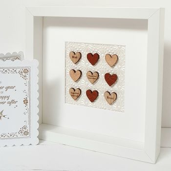 Leather 3rd Anniversary Personalised Love Hearts, 3 of 4