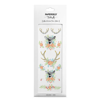 Floral Fawn Temporary Tattoo, 4 of 8