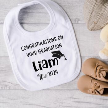 Congratulations On Your Graduation | Personalised Bibs, 2 of 7