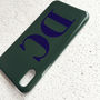 Khaki Green And Navy Blue Monogram Phone Case, thumbnail 3 of 5