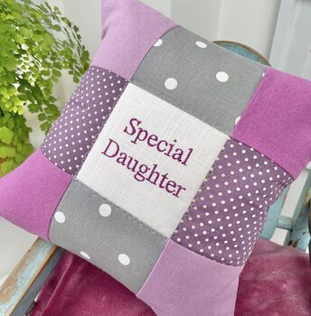 Special Daughter Cushion Purple Spots, 5 of 6