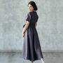 Full Length Linen Wrap Dress, thumbnail 9 of 12