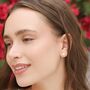 Pearl Stud Earrings Six Mm In Sterling Silver And Gold, thumbnail 5 of 9