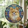 Pomeranian Stained Glass Effect Suncatcher, thumbnail 5 of 5