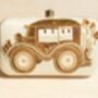 Cream Baraat Car Embroidered Clutch, thumbnail 4 of 6