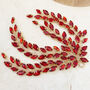 Red Crystal Leaf Headpiece, thumbnail 4 of 6