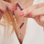 Amethyst And Gold Plated Silver Beaded Bracelet, thumbnail 7 of 12