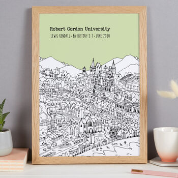 Personalised Aberdeen Graduation Gift Print, 2 of 9