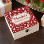 Personalised Festive Pattern Christmas Eve Box, thumbnail 5 of 6