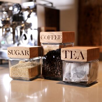 Oak Jars Tea, Coffee And Sugar Set, 2 of 4