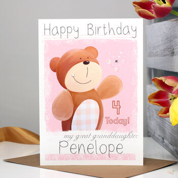 Personalised Bear Relation Birthday Card, 5 of 9