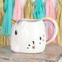 Unicorn Tail Handle Mug With Star Spoon Gift, thumbnail 4 of 6