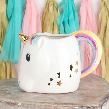 Unicorn Tail Handle Mug With Star Spoon Gift, 4 of 6