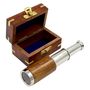 Six Inch The Westminster Chrome And Wood Telescope, thumbnail 1 of 6