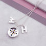Rainbow Charm Necklace With Swarovski Crystal, thumbnail 4 of 4