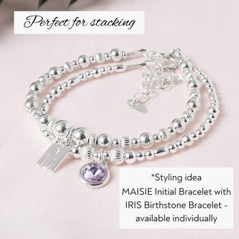 Maisie, Sterling Silver Initial Bracelet, 4 of 4