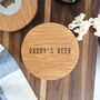 Personalised Oak Coaster And Bottle Opener, thumbnail 1 of 3