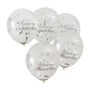 Silver Merry Christmas Confetti Balloons, thumbnail 2 of 3