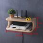 Floating Wooden Wall Tv Console Shelf, thumbnail 6 of 6