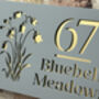 Personalised Bluebell Design House Acrylic Number Sign, thumbnail 2 of 5