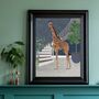 Giraffe Animal Wall Art Victorian Home Decor Print, thumbnail 1 of 3