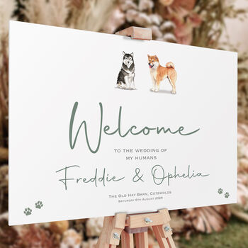 Wedding Welcome Sign Dogs, 2 of 8