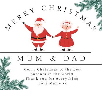 Christmas Candle Gift For Mum And Dad, Santa And Mrs. Claus Present For Parents, 9 of 9