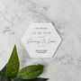 Personalised Acrylic Hexagon Save The Date, thumbnail 1 of 6
