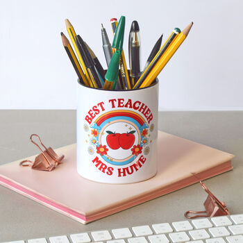 Personalised Retro Pen Pot For Teacher, 2 of 2