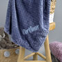 Personalised Dusty Blue Honeycomb Blanket For Baby, thumbnail 10 of 10