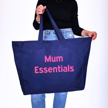 Extra Large Zip Tote Bag With Personalised Initials, 6 of 9