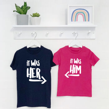 It Was Him/Her! Sibling Rivalry Babygrow And Tee Set, 5 of 8