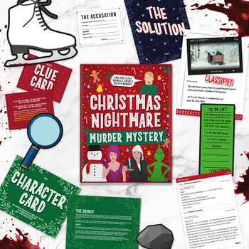 Christmas Nightmare Murder Mystery Board Game, 2 of 2