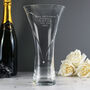 Personalised Heart Silver Swarovski Hand Cut Glass Vase, thumbnail 2 of 4