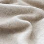 Natural Beige Herringbone Wool Throw, thumbnail 4 of 5