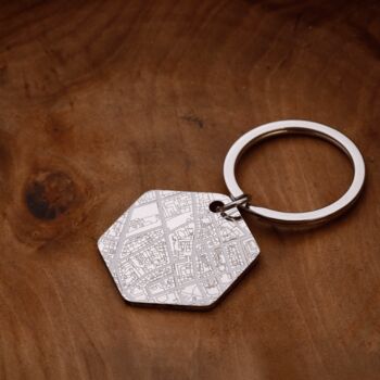 Personalised Street Map Hexagon Keyring, 6 of 12