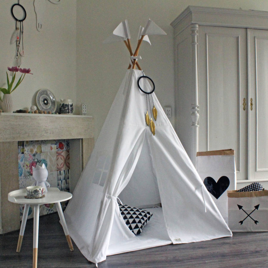 pure white midi size teepee by moozle | notonthehighstreet.com