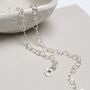 Sterling Silver Hearts Anklet, thumbnail 5 of 8