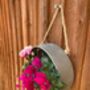 Hanging Zinc Silver Round Wall Planter – 20cm Plant Pot, thumbnail 2 of 6