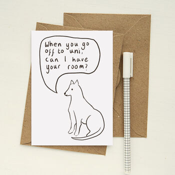 Off To University Funny Card From The Dog, 2 of 4