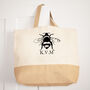 Bee, Personalised Initials Canvas Shopping Bag, thumbnail 2 of 2