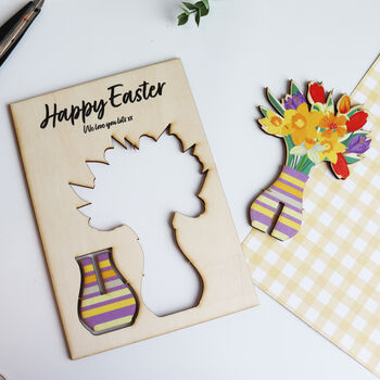Pop Out Wooden Spring Flowers Card, 5 of 12