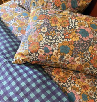 Vintage Floral Organic Cotton Pillow Case Flat, 4 of 6