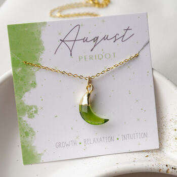 Peridot August Birthstone Necklace, 3 of 10