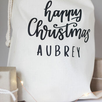 Personalised Name Christmas Eve Gift Bag, 3 of 4