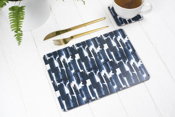 Paloma Placemat, Blue Abstract Tablemat, 2 of 2