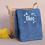 Personalised Dusty Blue Hand Towel, thumbnail 1 of 6