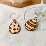 Easter Wooden Wine Glass Charms Set, thumbnail 1 of 7